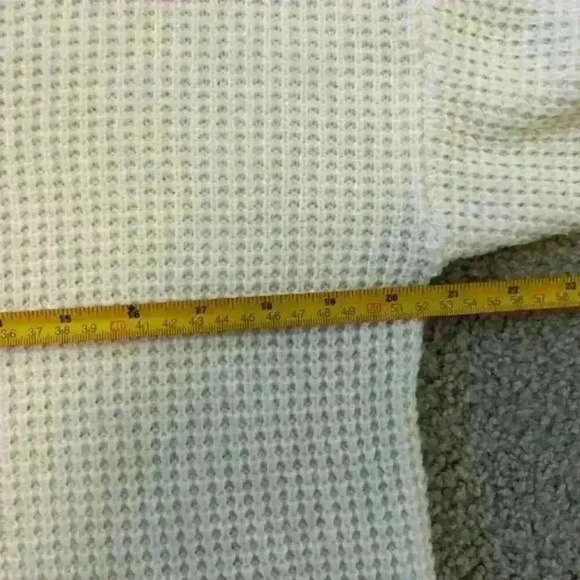 Lord & Taylor Cream Waffle Knit Sweater - Picture 11 of 12